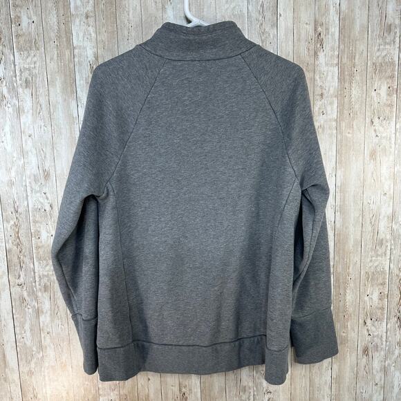 Fabletics Zaylee Funnel Neck Tunic Sweatshirt Womens L Heather‎ Gray Athletic - Picture 4 of 7